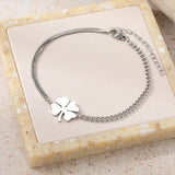 Bracelet Trèfle Porte-Bonheur Acier Inoxydable