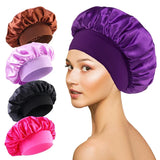 Mütze aus weichem Satin – Schlafmütze für lange Haare, Schutz und Komfort.