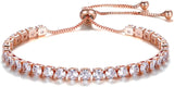 Bracelet Tennis Plaqué Or 18K – Cristal Zircon 4mm Réglable