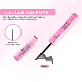 Extensions de cils DIY 40D/60D, cils en grappes avec colle et dissolvant. 𝓑2𝓢
