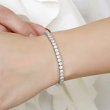 Bracelet Tennis Zircone 4mm Élégance Mariage