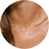 Collier Initiale A–Z Plaqué Or 18K