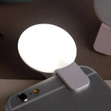 Mini anneau LED selfie à clip réglable