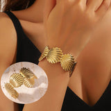 Bracelet Doré Vintage Motif Océan pour Femme 𝓑2𝓢