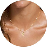 Collier Initiale A–Z Plaqué Or 18K