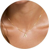 Collier Initiale A–Z Plaqué Or 18K