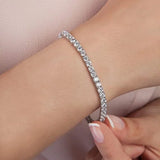Bracelet Tennis Zircone 4mm Élégance Mariage