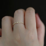 Bague Géométrique Zircon Or 14K Argent 925