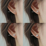 Boucles d’oreilles 925 avec cristal CZ, mignonnes et tendance.
