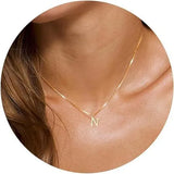 Collier Initiale A–Z Plaqué Or 18K