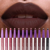 Crayon à lèvres mat durable, brun naturel, crayon à lèvres mat, haute Pigment, imperméable, teinte de Contour rouge, tasse antiadhésive, maquillage 𝓑2𝓢
