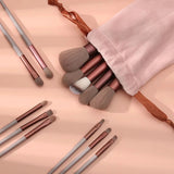 Set de 13 pinceaux de maquillage doux, idéal pour fond de teint, blush et fards. 𝓑2𝓢