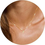 Collier Initiale A–Z Plaqué Or 18K
