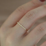 Bague Géométrique Zircon Or 14K Argent 925