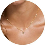 Collier Initiale A–Z Plaqué Or 18K