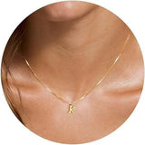 Collier Initiale A–Z Plaqué Or 18K