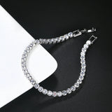 Bracelet Tennis Zircone 4mm Élégance Mariage