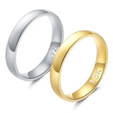 Bague plaquée or simple, style couple, idéale mariage ou fiançailles