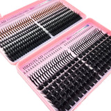 Cils en grappes noirs et bruns 60D–160D, effet naturel et volume modulable. 𝓑2𝓢
