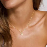 Collier Initiale A–Z Plaqué Or 18K