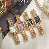 Montre Élégante Dorée Femme – Bracelet Acier Inoxydable 𝓑2𝓢