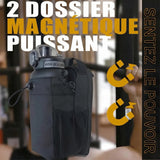 Sac de sport magnétique avec rangements intégrés.