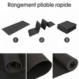 Tapis de yoga antidérapant en mousse confort 4 mm, idéal pour yoga et pilates
