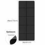 Tapis de yoga antidérapant en mousse confort 4 mm, idéal pour yoga et pilates
