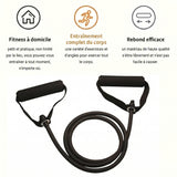 Bandes de fitness avec poignées, pour musculation à domicile