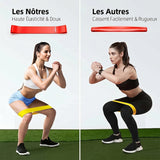 Bandes de résistance élastiques pour fitness, yoga et entraînement des jambes et hanches