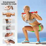 Bandes de résistance élastiques pour fitness, yoga et entraînement des jambes et hanches