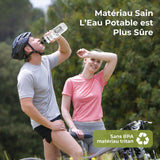Bouteille sport BOLANY 750 ml, portable et transparente